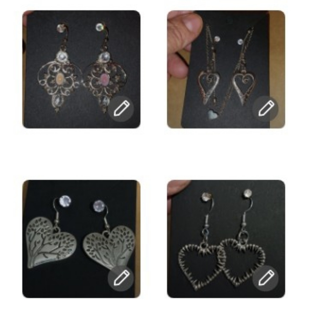 8 pairs of fashion earrings and 1 necklace
